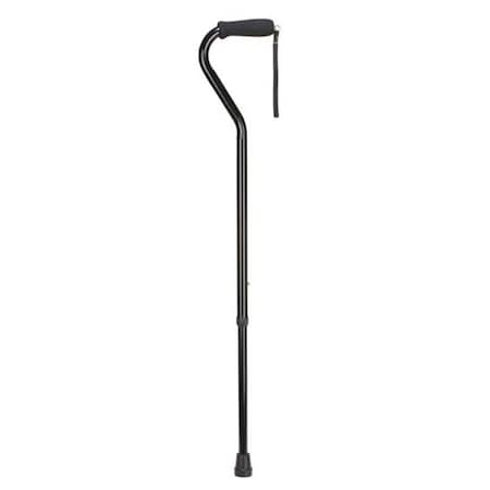 Mabis Mabis 502-1304-0255 Deluxe Adjustable Aluminum Cane - Offset Foam Grip - Black 502-1304-0255